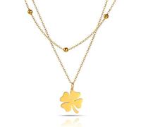 SIPURIS Halskette mit vierblättrigem Kleeblatt-Design, keltisches Glücksbringer, Schutzamulett, Schmuck für Damen und Jugendliche