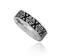 SIPURIS Keltischer Glücksbringer-Ring für Herren, vierblättriges Kleeblatt-Design, Glücksbringer-Ring, St. Patrick's Day, Amulett für Herrenschmuck, Teenager, #10, Edelstahl, Kein Edelstein
