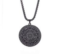 SIPURIS Seals of The Seven Archangels Halskette für Männer und Frauen St. Michael Coin Anhänger Siegelkette Edelstahl Spiritueller Schutz Amulett Schmuck, Edelstahl, Kein Edelstein