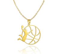 SIPURIS Sprots Halskette mit Kugel-Anhänger für Herren, Fußball/Basketball/Volleyball/Baseball-Halskette, Hip-Hop-Schmuck, Sport-Fan-Schmuck, Edelstahl, Kein Edelstein