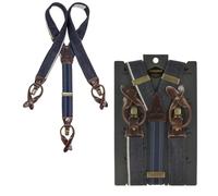 Sir Redman Hosenträger Herren 35mm Denim Selvedge Sunday blau mit braun - SR234