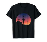 Siren Head Studio Designs Damen Unisex-Erwachsene, Unisex-Kinder Cartoon T-Shirt Schwarz S Crew-Ausschnitt Kurzarm Small Regular EU 16 19 cm S
