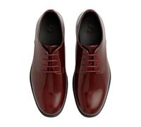 SIRRI Burgunderrote Derby-Schuhe aus Lackleder für formelle Kleidung für Jungen, Schnürschuhe für Hochzeit und Abschlussball, Größe EU-Kleinkind 32