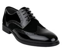 SIRRI Jungen Wildleder Lackschuhe Schnürschuhe Brogue formelle Hochzeitsschuhe Größe 33