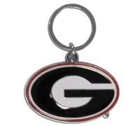 Siskiyou NCAA Sports Fan Shop Georgia Bulldogs Chrome & Enameled Key Chain One Size Team Colors