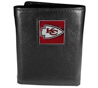 Siskiyou NFL Kansas City Chiefs Geldbörse aus Leder, dreifach gefaltet, Schwarz
