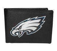 Siskiyou NFL Sports Herren-Geldbörse, Leder, doppelt gefaltet, großes Logo, Einheitsgröße, Schwarz