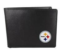 Siskiyou NFL Sports Herren Geldbörse Pittsburgh Steelers, zweifach gefaltet, Einheitsgröße, Schwarz