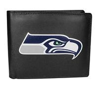 Siskiyou NFL Sports Herren Geldbörse, Seattle Seahawks, zweifach gefaltet, großes Logo, Einheitsgröße, Schwarz