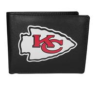 Siskiyou NFL Sports Herren Leder Kansas City Chiefs Bi-fold Wallet Large Logo One Size Black