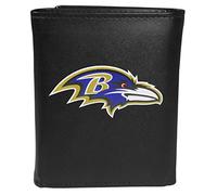 Siskiyou Sports NFL Baltimore Ravens Tri-fold Wallet Large Logo Black