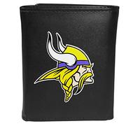 Siskiyou Sports NFL Minnesota Vikings Tri-fold Wallet Large Logo Black