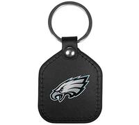 Siskiyou Sports NFL Philadelphia Eagles Unisex Schlüsselanhänger aus Leder, quadratisch, Schwarz, Einheitsgröße