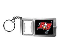 Siskiyou Sports Unisex-Erwachsene Tampa Bay Buccaneers Taschenlampen-Schlüsselanhänger mit Flaschenöffner, Schwarz, Einheitsgröße