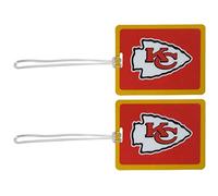 Siskiyou Sports Unisex Sportlich Kansas City Chiefs Vinyl-Gepäckanhänger, 2 Stück, Rot/Ausflug, einfarbig (Getaway Solids), Einheitsgröße