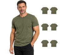 SITZTGUT Herren T-Shirt 100% Baumwolle, 200 g/m², Rundhals, 6er-Pack | Kurzarm, Regular Fit, atmungsaktiv und ohne kratzendes Nackenetikett