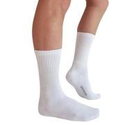 SITZTGUT Socken Herren 39-42 Lang - aus Baumwolle, Arbeitssocken & Sportsocken, Atmungsaktiv, Weiß, 3er Pack