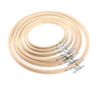 Siumir Bambus Stickrahmen Kreuzstich Rahmen 6 Stück, 10cm, 13cm, 15cm, 17cm, 18cm, 20cm Kreis Kreuzstich Hoop Stickerei Ring für DIY, Kunsthandwerk, Stickerei