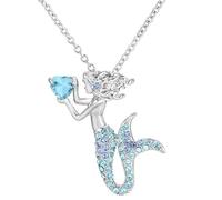 SiVaji Halskette Ketten Schmuck Herren Frauen Anhänger necklace Neue Mädchen Niedliche Katze Anhänger Halskettefür Frauen Kinder Mode Bunte Kristall Cartoon Tier Halsketten Schmuck Geschenke Meerju