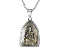 SiVaji Halskette Ketten Schmuck Herren Frauen Anhänger Necklace Retro Tathagata Buddha Anhänger Halsketten Männer Und Frauen Accessoires Halskette