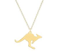 SiVaji Halskette Ketten Schmuck Herren Frauen Anhänger Necklacetier Halskette Känguru Anhänger Retro Party Einfach Punk Gold