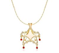 SiVaji Necklaces Halskette Ketten Schmuck Herren Frauen Anhänger Necklace Halskette Roter Natürlicher Sternanhänger Für Mädchen-Frau-Party