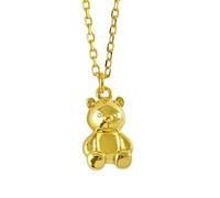 SiVaji Necklaces Halskette Ketten Schmuck Herren Frauen Anhänger Necklace Halsketten Für Frauen Niedliche Bär Anhänger Gliederkette Halskette Gold