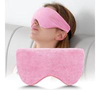 Sivio Beschwerte Schlafmaske für Damen - Beheizbares & gefrierbares Gewichts-Augenkissen mit weicher, lichtundurchlässiger Baumwolle, verstellbarem Band für tiefe Entspannung (Rosa)