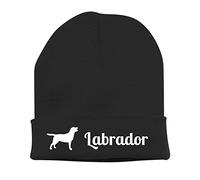 siviwonder Beanie strickmütze mit Hunderasse Stickerei - Labrador Jadghund Retriever Jäger Wasser mit Motiv Labby - Stickerei Hund Winter Mütze warm für gassi Spaziergang
