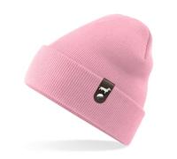 siviwonder Dackel Mütze mit Patch Teckel Gassi Beanie Strickmütze Witzig Spruch Warm Herren Damen Herbst Hund Farbe Rosa