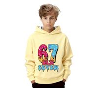 Six Seven 67 Jungen Pullover Funny Number With Joke Print Graphic Sweatshirt Novelty Kinder Hoodie Mädchen 6 7 Meme Kapuzenpullover Activewear Sweat Hoodies Teenager 2-13 Jahre Blau Weiß Grau 110 158