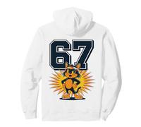 Six Seven Katze im Haarreif | Retro Style 67 Design Pullover Hoodie
