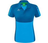 Erima Sport-Polo Six Wings (100% Polyester, taillierter Schnitt, schnelltrocknend) curacaoblau Damen, Größe 44