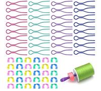 Sixfolo 62 Stück Spulenhalter Clips,Spulenhalter Spulenfadenhalter Bunte Bobbin Buddies Garnrollenhalter Kunststoff Spulenklemmen für Nähgarn Aufbewahrungfür Nähmaschinen Zubehör