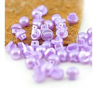 Sixstore Runde Knöpfe, gewölbt, Nähknöpfe, 50 Stück, künstliche Perlen, Babyknöpfe, halbkreisförmige Knöpfe zum Stricken, Zierknöpfe für Hemden und Röcke, Lila