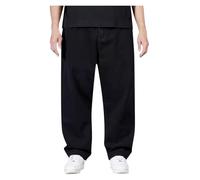 SIYAN Baggy Jeans Hosen Mode Lässig Männer Gerade Große Männer Biker Jeans for Männer Herren Jeans Regular Fit(Noir,44)
