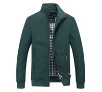 SIYAN Herrenjacke, Leichte Übergangsjacke, Sommer, Freizeit, Herren-Baseballjacke, Bomberjacken-Stil for Den Winter, Militär-Retro-Stil, Taschen, Outdoor Ventures Softshelljacke(Green,5XL)