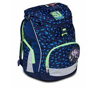 SJ Ergonomischer Schulranzen, mit Höhenverstellungssystem & nachhaltigem Gewebe; mit Trinkflaschenfach, Seitentaschen, Brust- und Hüftgurt; für Grundschule, Mädchen&Jungen, UPDOWN SOFT - SHIFTY SPOTS