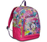 SJ Gang Schulrucksack Advanced - Einhorn - Doppelfach rosa Mädchen, Rosa, Taglia unica, gemustert