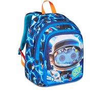 SJ GANG STYLE JAM GANG Advanced Space LED Junge Schulrucksack Doppelfach Blau 29L Top Tasche mit LED Gerät Flaschentasche Grund- und Mittelschule Kind Junge