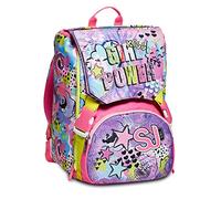 SJ GANG STYLE JAM GANG chulranzen für Grundschule, ab 1. Klasse, Erweiterbarer Schulranzen, Extra Volumen; Geräumige Schultasche für Mädchen und Jungen, rosa