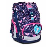 SJ GANG STYLE JAM GANG Ergonomischer Schulranzen, mit Höhenverstellungssystem & nachhaltigem Gewebe; mit Trinkflaschenfach, Seitentaschen, Brust- und Hüftgurt; für Grundschule, Mädchen-Jungen violett