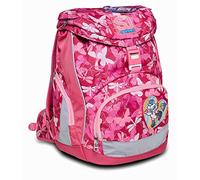 SJ Ergonomischer Schulranzen, mit Höhenverstellungssystem & nachhaltigem Gewebe; mit Trinkflaschenfach, Seitentaschen, Brust- und Hüftgurt; für Grundschule, Mädchen&Jungen, UPDOWN SOFT - LADY CHIFFON