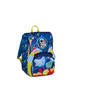 SJ GANG STYLE JAM GANG Erweiterbarer Schulranzen, flexible Größe, mit Trinkflaschenfach, für Grundschule ab 1. Klasse, 6-10 Jahre, Geschenk Jungen und Mädchen, blau/gelb