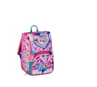 SJ GANG STYLE JAM GANG Erweiterbarer Schulranzen, flexible Größe, mit Trinkflaschenfach, für Grundschule ab 1. Klasse, 6-10 Jahre, Geschenk Jungen und Mädchen, rosa