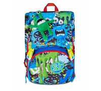 SJ GANG STYLE JAM GANG Schulrucksack, erweiterbar, Big, Blau, Rucksack mit Trennwand, Trinkflasche, passendes Plüsch, 24 l, Grundschulrucksack, Kinderrucksack