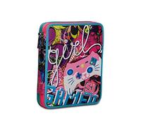 SJ GANG STYLE JAM GANG Federmäppchen 64-teilig, gefülltes Mäppchen für Schreibwaren, Etui mit Stiften, Kugelschreiber mit 3 Fächern, Mädchen und Junge, Schule - Grundschule, XXL, Mehrfarbig