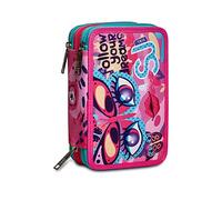 SJ GANG STYLE JAM GANG Federmäppchen, Mäppchen, Mehrfarbig, Federtasche für Schreibwaren, Etui mit Stiften, Kugelschreiber, gefülltes Etui Kinder, Mädchen & Jungen, Grundschule, 3 Fächer