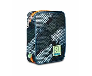 SJ GANG STYLE JAM GANG Federmäppchen, Mäppchen, mehrfarbig, Federtasche für Schreibwaren, gefülltes Etui mit Stiften, Kugelschreiber & mehr, aufklappbar, Mädchen & Jungen, Schule&Grundschule, XXL grün