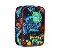 SJ GANG STYLE JAM GANG Federmäppchen Speed Pad, 45-teiliges befülltes Schüleretui, Federtasche für Schreibwaren, mit Stiften, Kugelschreiber; aufklappbar, Mädchen, Jungen, Grundschule, blau